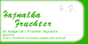 hajnalka fruchter business card